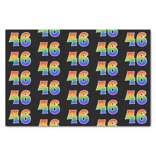 Fun Rainbow Spectrum Pattern 46 Event Number Tissue Paper