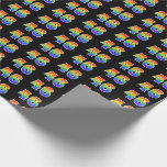 [ Thumbnail: Fun Rainbow Spectrum Pattern "46" Event Number Wrapping Paper ]