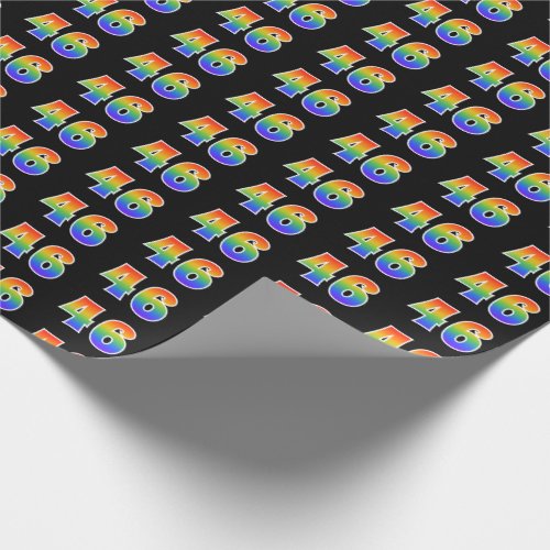 Fun Rainbow Spectrum Pattern 46 Event Number Wrapping Paper