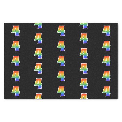 Fun Rainbow Spectrum Pattern 4 Event Number Tissue Paper