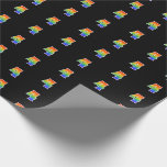 [ Thumbnail: Fun Rainbow Spectrum Pattern "4" Event Number Wrapping Paper ]