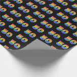 [ Thumbnail: Fun Rainbow Spectrum Pattern "50" Event Number Wrapping Paper ]