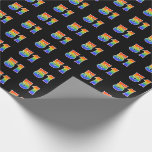 [ Thumbnail: Fun Rainbow Spectrum Pattern "51" Event Number Wrapping Paper ]