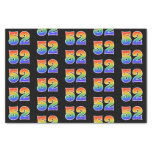 [ Thumbnail: Fun Rainbow Spectrum Pattern "52" Event Number Tissue Paper ]