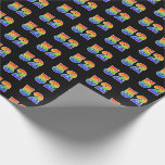 [ Thumbnail: Fun Rainbow Spectrum Pattern "52" Event Number Wrapping Paper ]