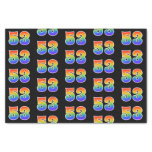 [ Thumbnail: Fun Rainbow Spectrum Pattern "53" Event Number Tissue Paper ]