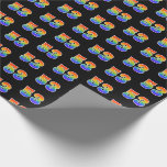 [ Thumbnail: Fun Rainbow Spectrum Pattern "53" Event Number Wrapping Paper ]