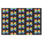 [ Thumbnail: Fun Rainbow Spectrum Pattern "54" Event Number Tissue Paper ]