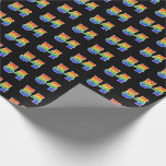 [ Thumbnail: Fun Rainbow Spectrum Pattern "54" Event Number Wrapping Paper ]