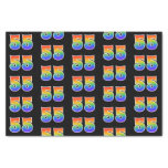 [ Thumbnail: Fun Rainbow Spectrum Pattern "55" Event Number Tissue Paper ]