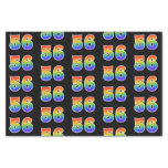 [ Thumbnail: Fun Rainbow Spectrum Pattern "56" Event Number Tissue Paper ]