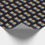 [ Thumbnail: Fun Rainbow Spectrum Pattern "56" Event Number Wrapping Paper ]