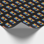 [ Thumbnail: Fun Rainbow Spectrum Pattern "57" Event Number Wrapping Paper ]