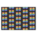 [ Thumbnail: Fun Rainbow Spectrum Pattern "58" Event Number Tissue Paper ]