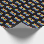 [ Thumbnail: Fun Rainbow Spectrum Pattern "58" Event Number Wrapping Paper ]