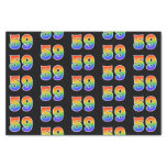 [ Thumbnail: Fun Rainbow Spectrum Pattern "59" Event Number Tissue Paper ]