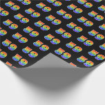 [ Thumbnail: Fun Rainbow Spectrum Pattern "59" Event Number Wrapping Paper ]