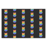 [ Thumbnail: Fun Rainbow Spectrum Pattern "5" Event Number Tissue Paper ]