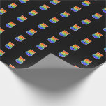 [ Thumbnail: Fun Rainbow Spectrum Pattern "5" Event Number Wrapping Paper ]