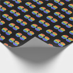 [ Thumbnail: Fun Rainbow Spectrum Pattern "63" Event Number Wrapping Paper ]