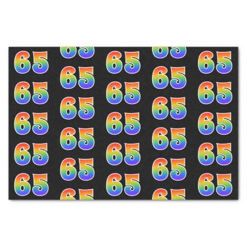 Fun Rainbow Spectrum Pattern 65 Event Number Tissue Paper
