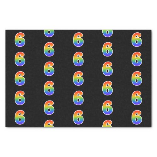 Fun Rainbow Spectrum Pattern 6 Event Number Tissue Paper