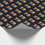 [ Thumbnail: Fun Rainbow Spectrum Pattern "72" Event Number Wrapping Paper ]