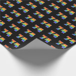 [ Thumbnail: Fun Rainbow Spectrum Pattern "74" Event Number Wrapping Paper ]