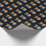 [ Thumbnail: Fun Rainbow Spectrum Pattern "78" Event Number Wrapping Paper ]
