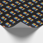 [ Thumbnail: Fun Rainbow Spectrum Pattern "81" Event Number Wrapping Paper ]