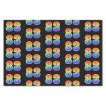 [ Thumbnail: Fun Rainbow Spectrum Pattern "83" Event Number Tissue Paper ]