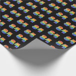 [ Thumbnail: Fun Rainbow Spectrum Pattern "84" Event Number Wrapping Paper ]