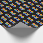 [ Thumbnail: Fun Rainbow Spectrum Pattern "85" Event Number Wrapping Paper ]