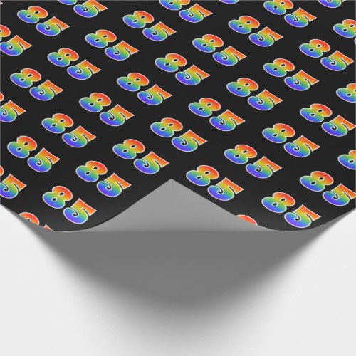 Fun Rainbow Spectrum Pattern 85 Event Number Wrapping Paper