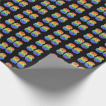 [ Thumbnail: Fun Rainbow Spectrum Pattern "86" Event Number Wrapping Paper ]