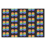 [ Thumbnail: Fun Rainbow Spectrum Pattern "88" Event Number Tissue Paper ]