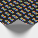 [ Thumbnail: Fun Rainbow Spectrum Pattern "88" Event Number Wrapping Paper ]