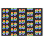 [ Thumbnail: Fun Rainbow Spectrum Pattern "89" Event Number Tissue Paper ]