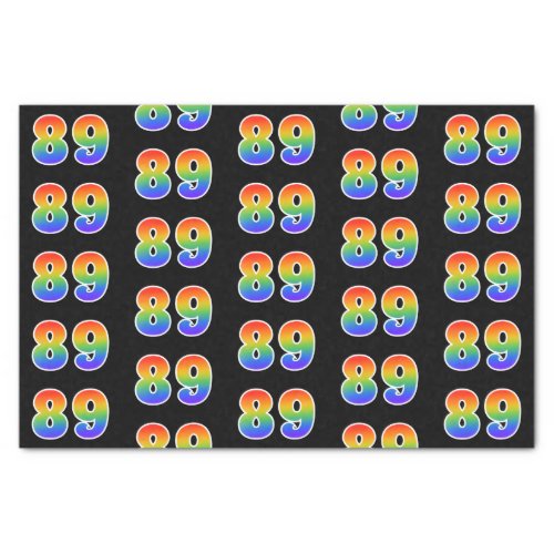 Fun Rainbow Spectrum Pattern 89 Event Number Tissue Paper