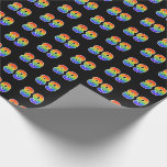 [ Thumbnail: Fun Rainbow Spectrum Pattern "89" Event Number Wrapping Paper ]