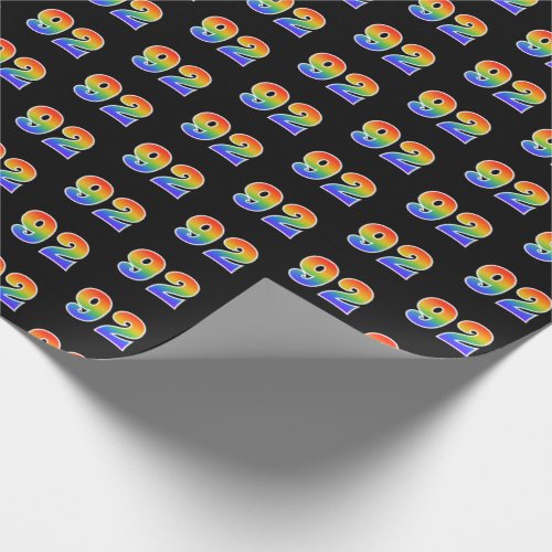 Fun Rainbow Spectrum Pattern 92 Event Number Wrapping Paper