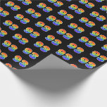[ Thumbnail: Fun Rainbow Spectrum Pattern "93" Event Number Wrapping Paper ]
