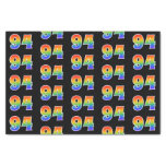 [ Thumbnail: Fun Rainbow Spectrum Pattern "94" Event Number Tissue Paper ]