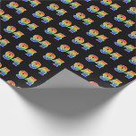 [ Thumbnail: Fun Rainbow Spectrum Pattern "94" Event Number Wrapping Paper ]