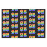 [ Thumbnail: Fun Rainbow Spectrum Pattern "95" Event Number Tissue Paper ]