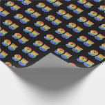 [ Thumbnail: Fun Rainbow Spectrum Pattern "95" Event Number Wrapping Paper ]