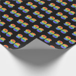 [ Thumbnail: Fun Rainbow Spectrum Pattern "96" Event Number Wrapping Paper ]