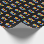 [ Thumbnail: Fun Rainbow Spectrum Pattern "97" Event Number Wrapping Paper ]
