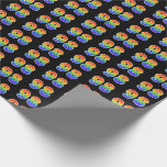 [ Thumbnail: Fun Rainbow Spectrum Pattern "98" Event Number Wrapping Paper ]