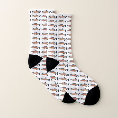 Fun Rainbow Trout Pattern Socks